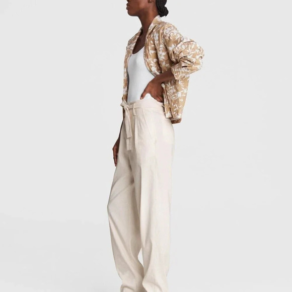 Rag & Bone Size 2 Roxie Linen Pant in Light Dove - Picture 4 of 9